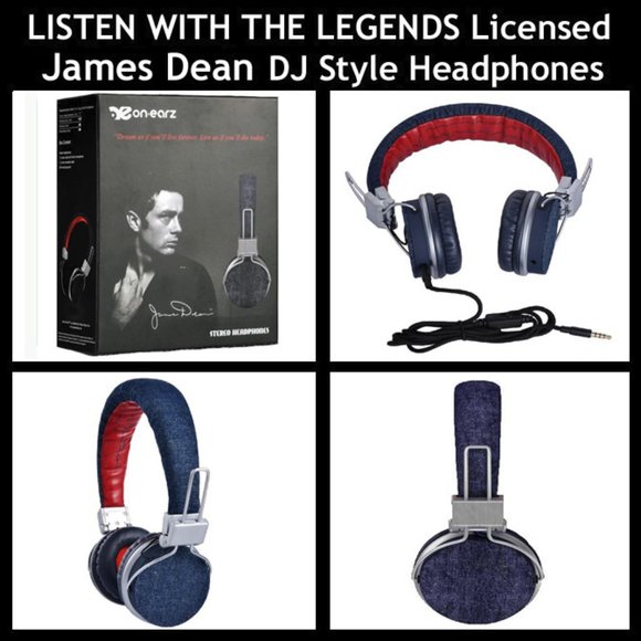 James Dean On Ear Pro DJ On Ear Stereo Headphones